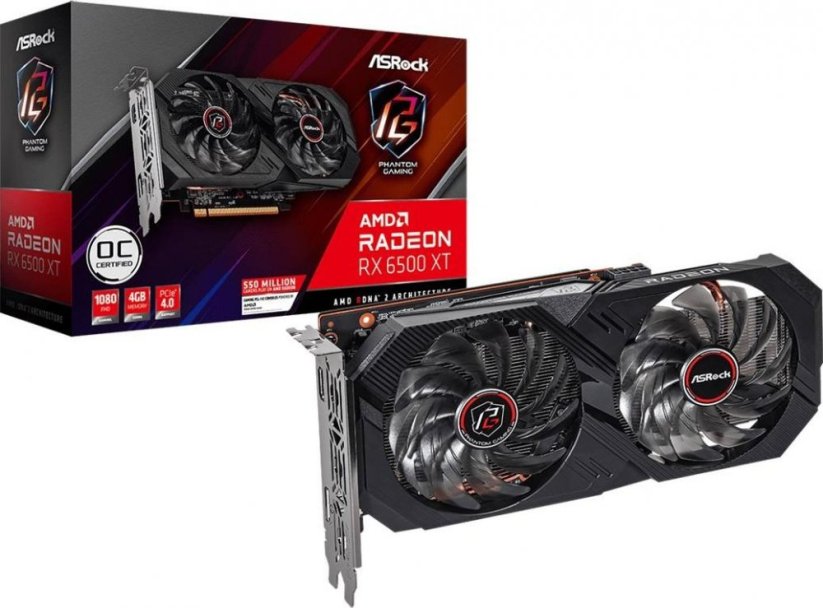 ASRock Radeon RX 6500 XT Phantom Gaming D OC 4GB GDDR6 (RX6500XT PGD 4GO)