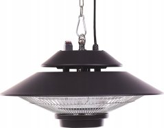 Beliani elektrickýPromiennik Wiszący Halogenowy 1500 W Čierny Merapi Lumarko!