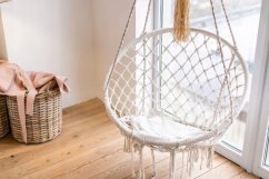 Koala Hammock Black Forest Hammock, woven hanging chair 80x60cm ecru