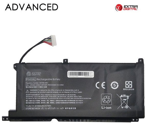 Extra Digital Nešiojamo kompiuterio baterija HP PG03XL, 4150mAh, Extra Digital Advanced