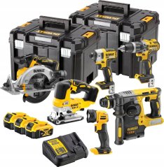 DEWALT.COMBO KIT 18V DCK690P3T (DCD796 + DCF887 + DCS565 + DCH273 + DCS334 + DCL040) 3x5.0Ah 2x TSTAK