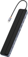 Baseus Hub 12w1 Baseus EliteJoy Gen2 series USB-C do 2xHDMI+ 3xUSB 3.0+ PD+ DP+ SD/TF+ RJ45+Type-C+ 3.5mm (tmavé Sivý)