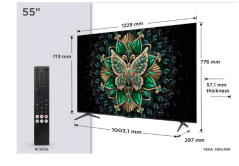 TCL 55C69K QD-Mini LED, Smart TV, Wi-Fi, Metallic