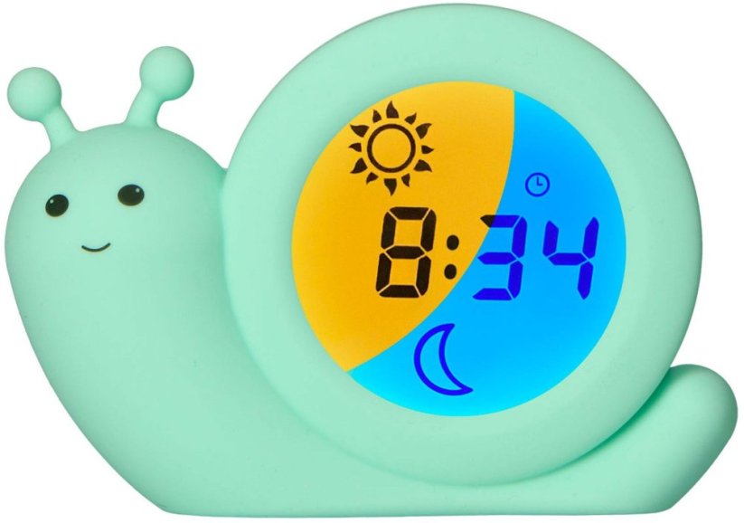 Usorteret Alecto Baby Simon Snail sleep rhythm alarm clock, mint green