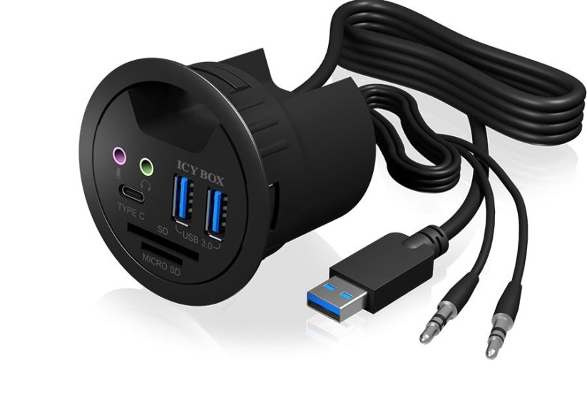 Icy Box 1x SD 1x USB-C 1x microSD  + 2x USB-A 3.0 (IB-HUB1404A)