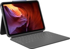 Logitech Logitech Rugged Folio - Tastatur und Foliohulle - Apple Smart connector - QWERTY - Nordisch (Danisch/Finnisch/Norwegisch/Schwedisch) - Graphite - fur Rugged Folio for iPad (10th gen) Height: 20 mm Width: 195 mm Length: 256 mm Weight: 570 g.
