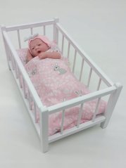 Adar Bábika bobas z polskim głosem 45cm szaro-biele ubranko 565029
