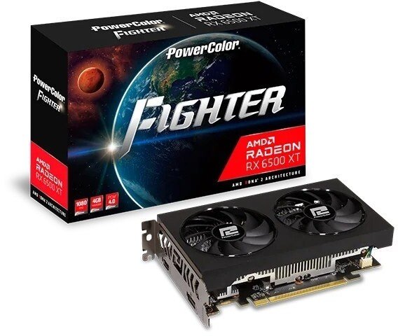 PowerColor Fighter V3 Radeon RX 6500 XT 4GB GDDR6 (AXRX 6500XT 4GBD6-DHV3)
