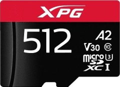 ADATA XPG MicroSDXC 256 GB Class 10 UHS-I/U3 A2 V30 (AUSDX512GUI3XPGA2-R)