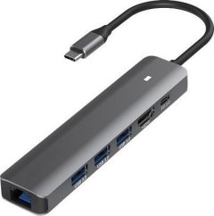 Extra Digital Adapteris USB Type-C - HDMI, LAN, 3x USB 3.0 Type-A, USB Type-C PD100W