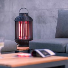 vidaXL Sunred Grzejnik stołowy Indox, 1200 W, halogenowy, czarny