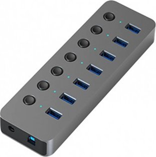 Extra Digital Adapteris USB A 3.0 - 7 x USB 3.0 su jungikliais