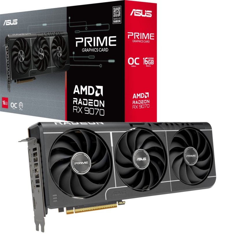 Asus Prime Radeon RX 9070 OC EVO 16GB GDDR6 (PRIME-RX9070-O16G-EVO)