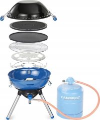 Campingaz Campingaz Party Grill 400 Caravan Connect gas cooker, gas grill (black/blue, 30mbar, with caravan connection, model 2023)