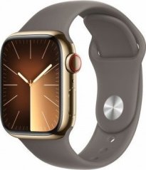 Apple Watch 9 GPS + Cellular 41mm Gold Stainless Steel Sport S/M Sivý  (MRJ53QP/A)