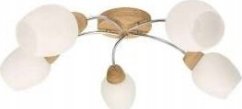 NoName Spot Light Santa 8551574 plafon lampa na strop 5x60W E27 drevený/chrómowy