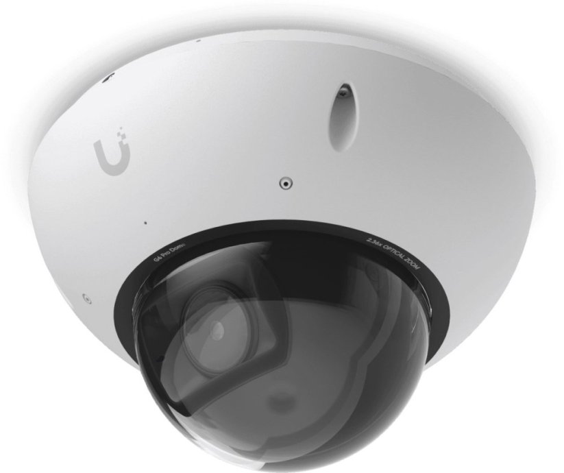 Ubiquiti UBIQUITI UVC-G6-Pro-Dome-W All-weather vandal-proof 4K PoE+ camera with a Multi-TOPS AI engine, 2.36x optical zoom, and a large 1/1.2" CMOS sensor for exceptional low-light clarity and long-range IR night vision
