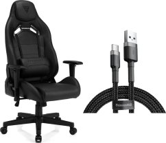SENSE7 Vanguard - skórzany, czarny + kabel usb