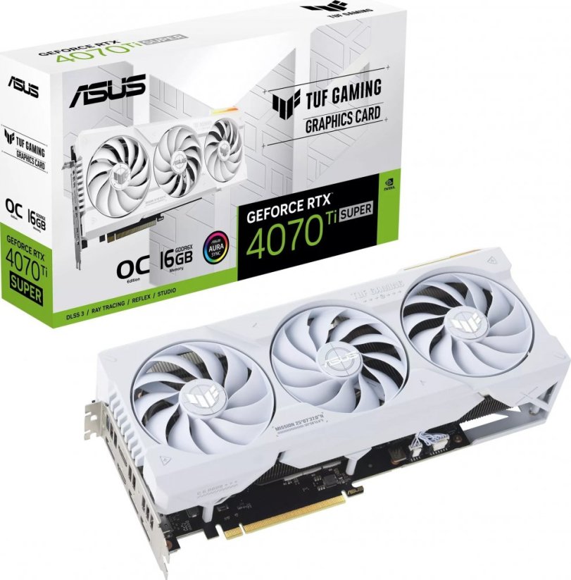 Asus TUF Gaming GeForce RTX 4070 Ti SUPER OC White 16GB GDDR6X (TUF-RTX4070TIS-O16G-WHITE-GAMING)