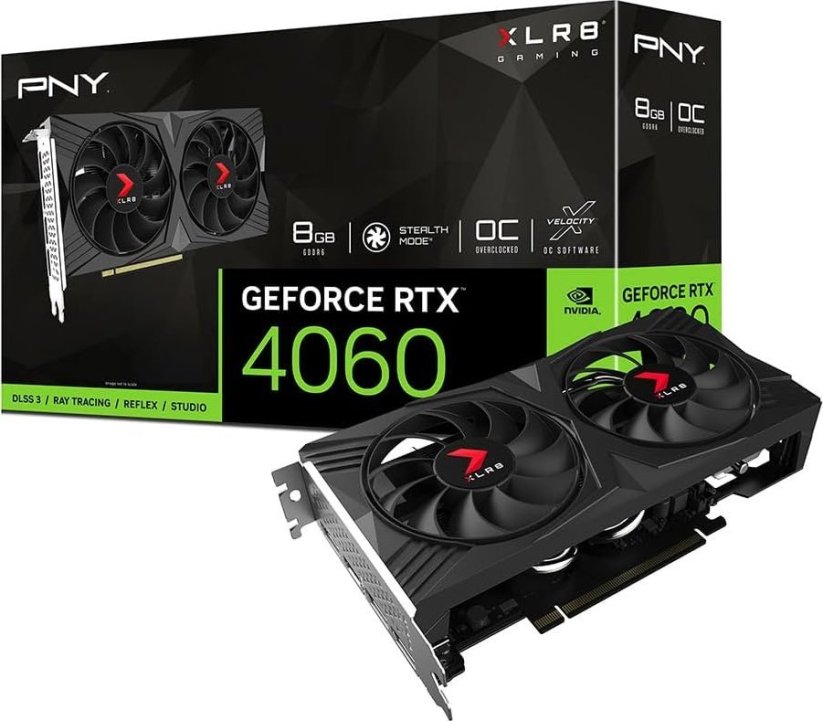 PNY RTX 4060 XLR8 Gaming Verto OC 8GB GDDR6 (VCG40608DFXPB1-O)