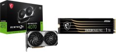 MSI GeForce RTX 4070 VENTUS 2X E 12G OC + Spatium M480 Pro 1TB M.2 2280 PCI-E x4 Gen4 NVMe