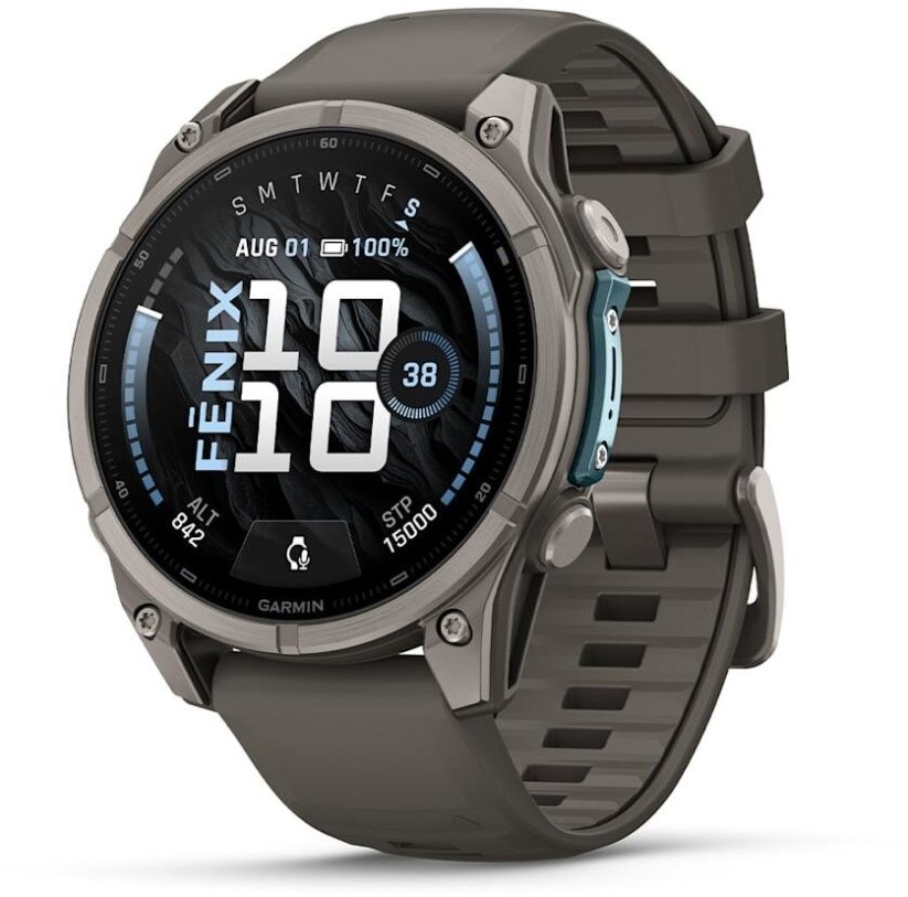 Garmin Fēnix® 9 – 47mm Tytan z kamienno-Sivým silikonowym paskiem (010-04762-01)