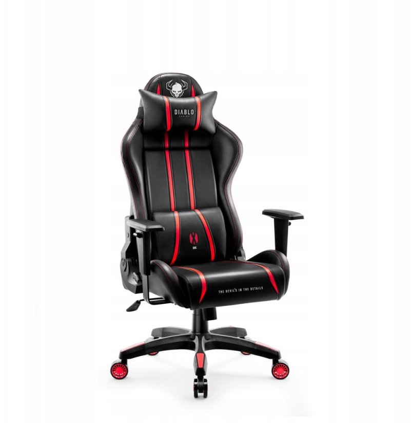 Diablo Chairs Fotel Gamingowy Diablo X-One 2.0 Small: Čierno-cervený