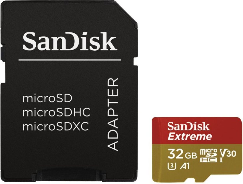 SanDisk Extreme MicroSDHC 32 GB Class 10 UHS-I/U3 A1 V30 (SDSQXAF-032G-GN6MA)