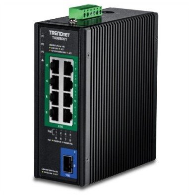 TRENDnet Przemysłowy Prepínač TI-BG5091 na szynę DIN 2,5G z 9 portami PoE++ i portami 10G