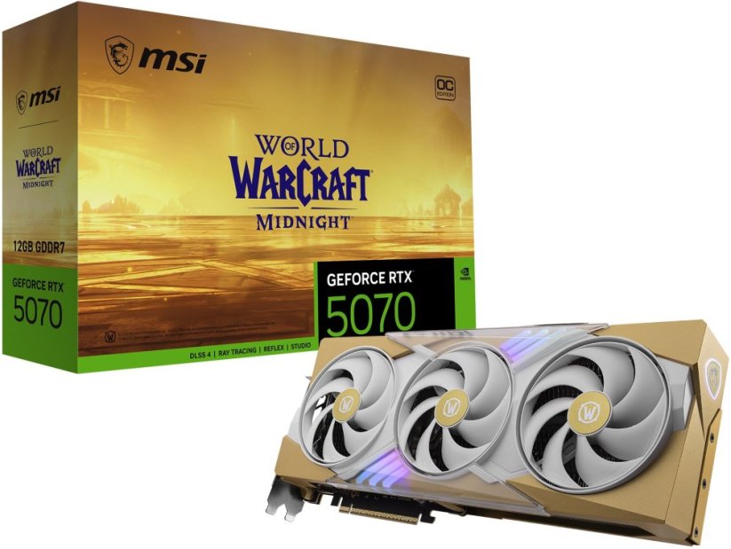 MSI GeForce RTX 5070 World of Warcraft Midnight Light Edition OC 12GB GDDR7 DLSS4 (G507012WMLEC)