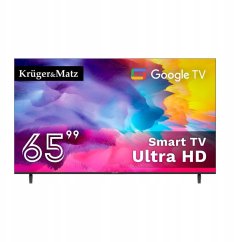 Kruger&Matz televízorKruger&amp;Matz 65&quot; UHD Google TV 5.0  DVB-T2/T/C  H.265  HEVC