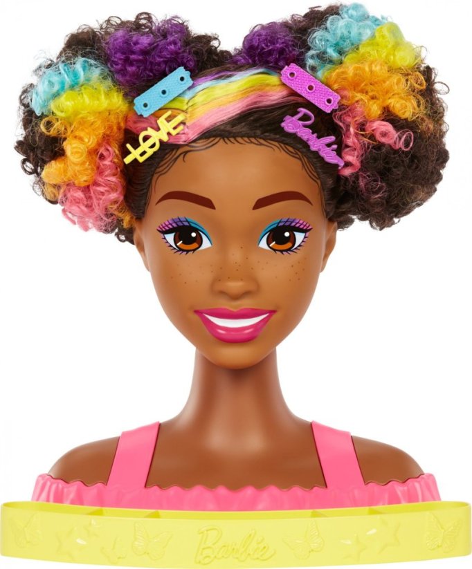 Mattel Color Reveal Głowa do stylizacji, kręcone włosy (HMD79)