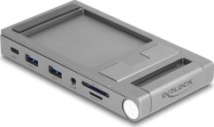 Delock DeLOCK 88199 stacja dokująca Przewodowa USB 3.2 Gen 1 (3.1 Gen 1) Type-C Sivý
