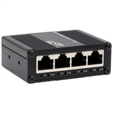 Exsys EX-62021 Micro 5-portowy przemysłowy Prepínač Gigabit, niezarządzalny, zasilany przez USB-C