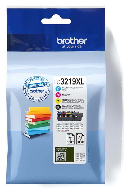 Brother LC3219XLVALDR nabój z Tonerem originálny Čierny, Błękitny, Purpurowy, Žltý, 4 ks