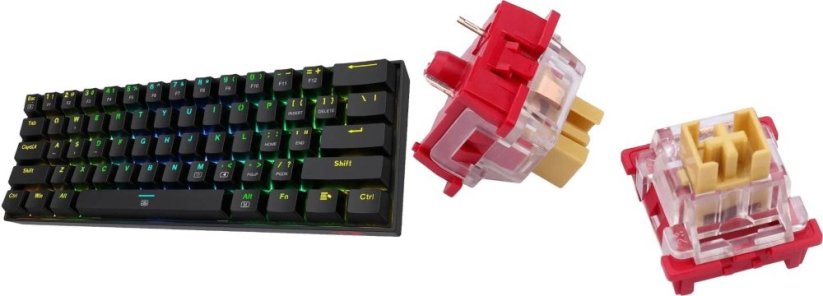 Redragon Redragon K630 DragonBorn Outemu Red (RED-K630RGB) + A113 F Bullet Keycaps (A113 F)