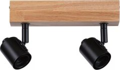 Paulmann Lampa na strop Arvid max. 2x20W E27 230V Čierny/drevo