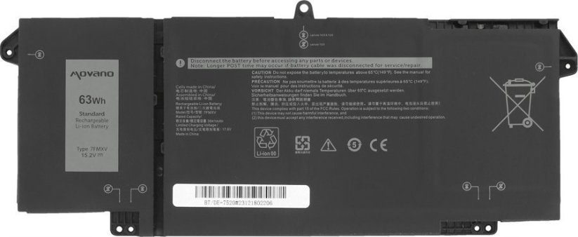 Movano Bateria Movano do Dell Latitude 5320, 7320, 7520