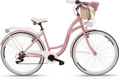 Goetze Bicykel mestský Mood 28'' Ružový z wiklinowym košem