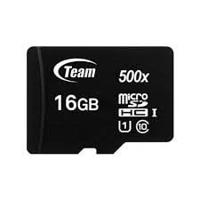 TeamGroup 500x MicroSDHC 16 GB Class 10 UHS-I  (TUSDH16GCL10U03)