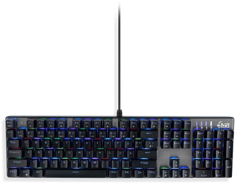 MediaRange MRGS101 Gaming USB QWERTZ Niemiecki Čierny, strieborný (231585)