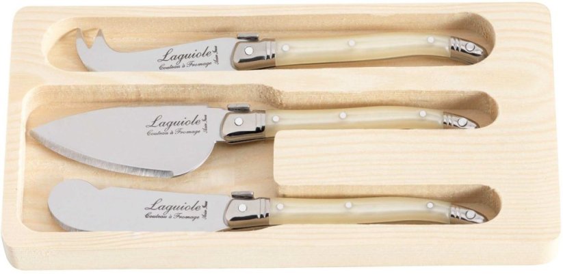 Laguiole LAGUIOLE Cheese knives Pearl SET 3 SdV