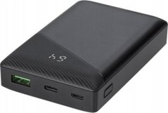 Deltaco Išorinė baterija DELTACO 10 000 mAh, 1x USB-C PD, 1x USB-A, juoda / PB-C1000