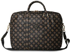 Guess Bag Guess 4G Peony Front Pocket Zipper Triangle Logo 16" black