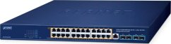 Planet PLANET GS-4210-24UP4X łącza sieciowe Zarządzany L2/L4 Gigabit Ethernet (10/100/1000) Obsługa PoE Modrý