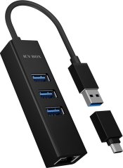 Icy Box 1x RJ-45  + 3x USB-A 3.2 Gen1 (IB-HUB1419-LAN)