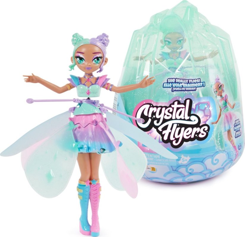 Hatchimals Skraidanti fėja Hatchimals Pixies Crystal Flyers pastelinė žalia