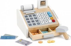 Viga Toys drevená Kasa sklepowa szaro-Biela
