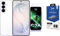 Samsung Galaxy S26+ 5G 12/512GB Biały (SM-S947BZWGEUE) + FlexibleGlass