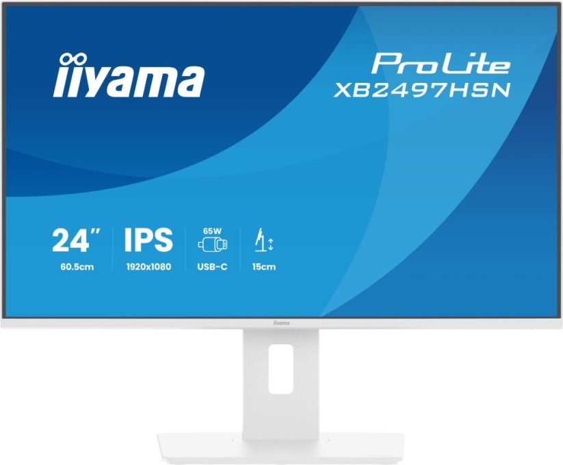 iiyama ProLite monitor komputerowy 60,5 cm (23.8") 1920 x 1080 px Full HD LED Biely (XB2497HSN-W1)